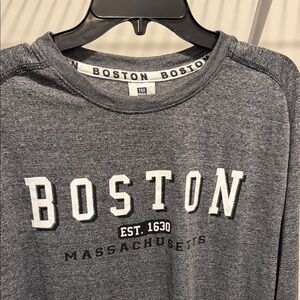 Boston Gray Long Sleeve Tee